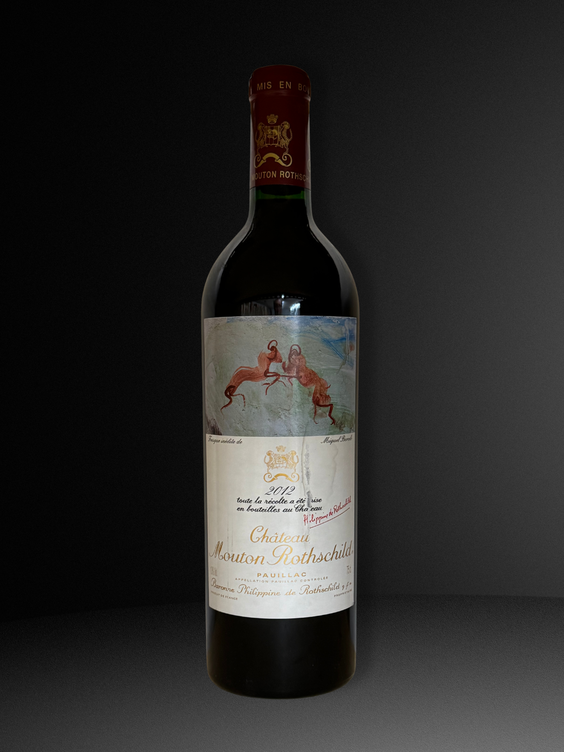 Chateau Mouton Rothschild, 2012, label slightly bs