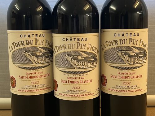 3er Lot Chateau La Tour du Pin Figeac 2002, 2003, 3 Fl.