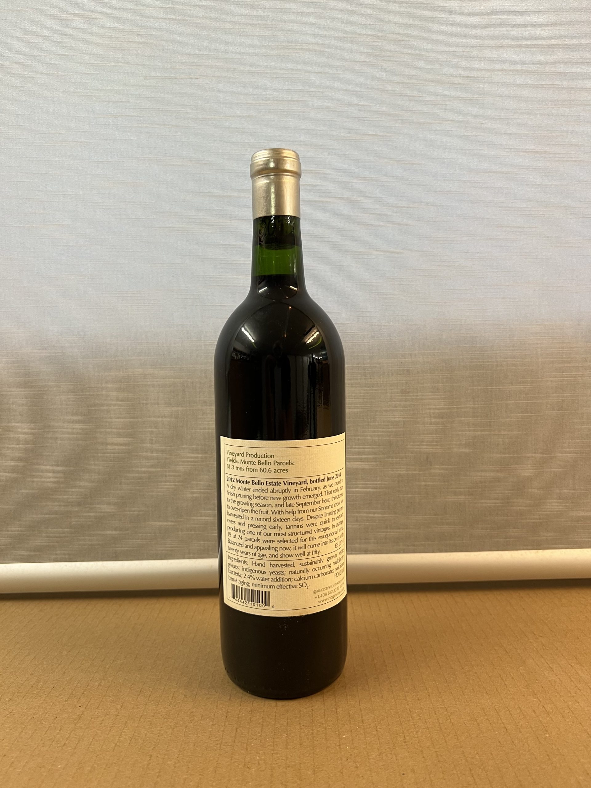 Ridge Monte Bello 2012, 1 Fl. – Bild 3