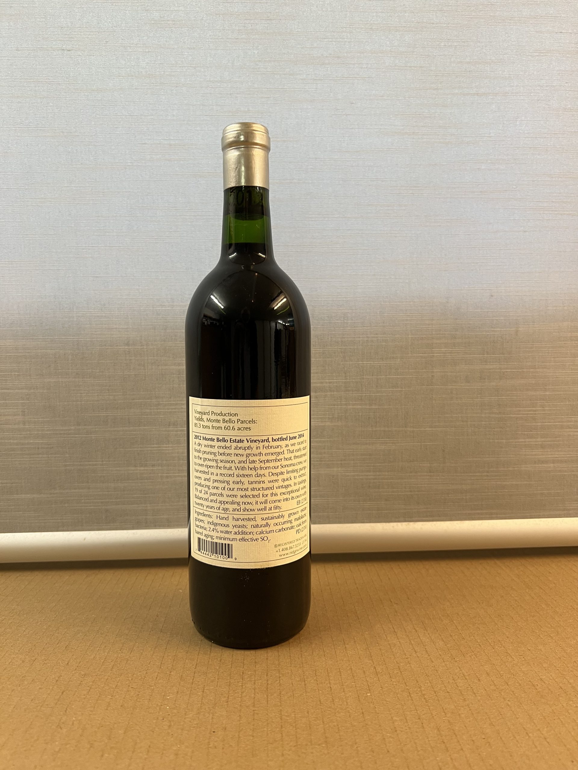 Ridge Monte Bello 2012, 1 Fl. – Bild 3