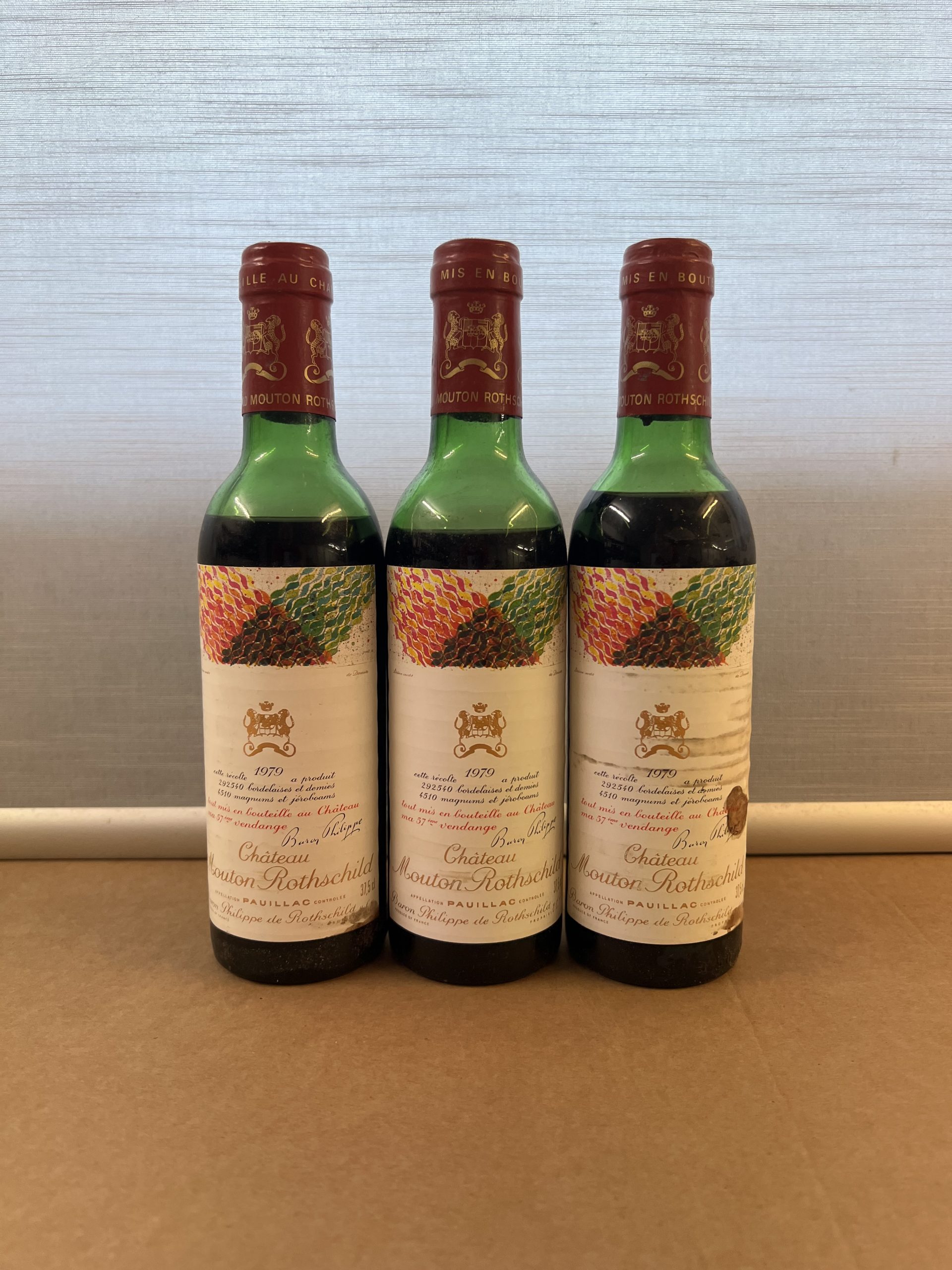 Chateau Mouton Rothschild 1979, 3 halbe Fl. – Bild 2