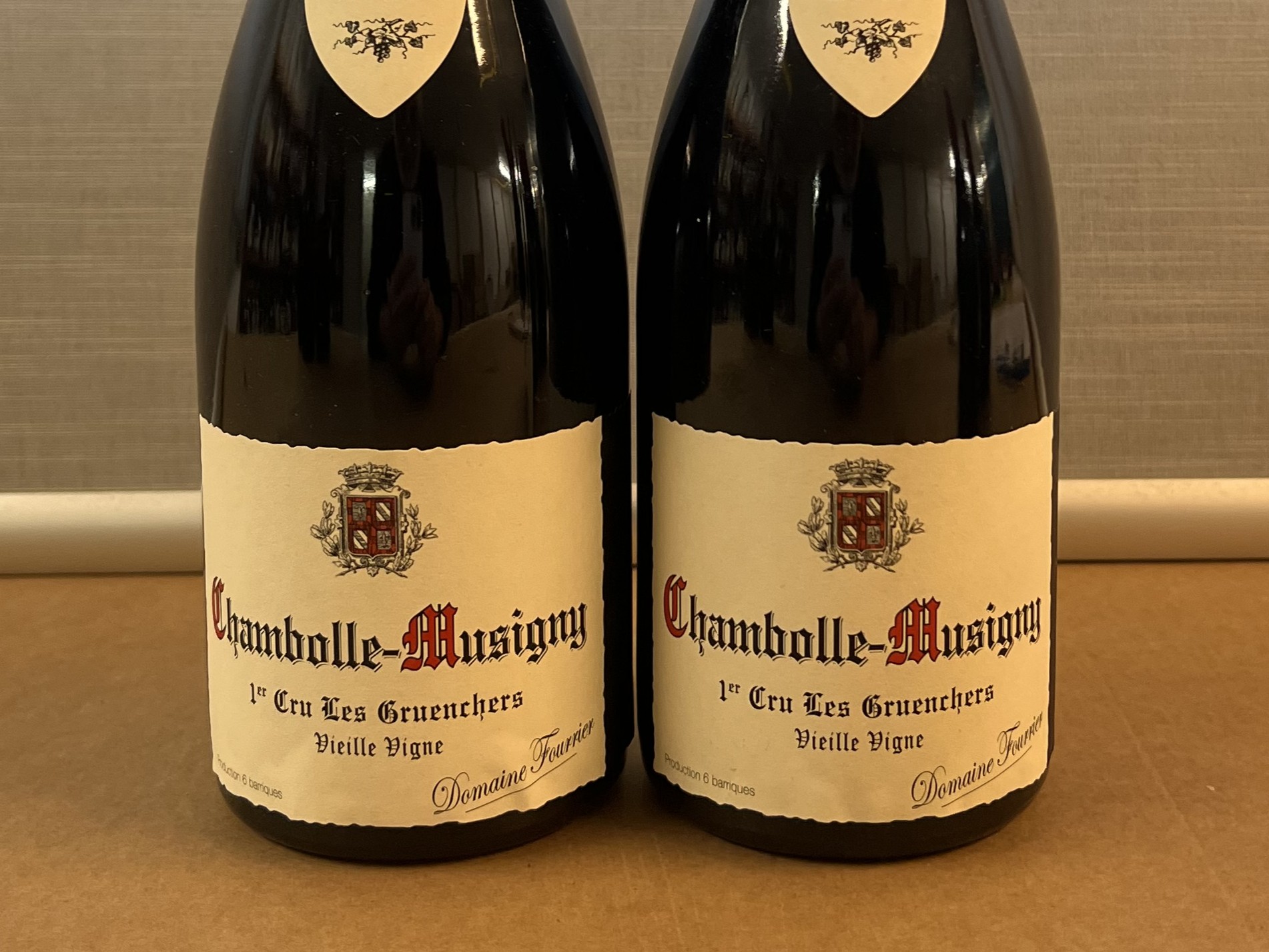 Chambolle Musigny, les Gruenchers Vieille Vigne 2015, 2 Fl.