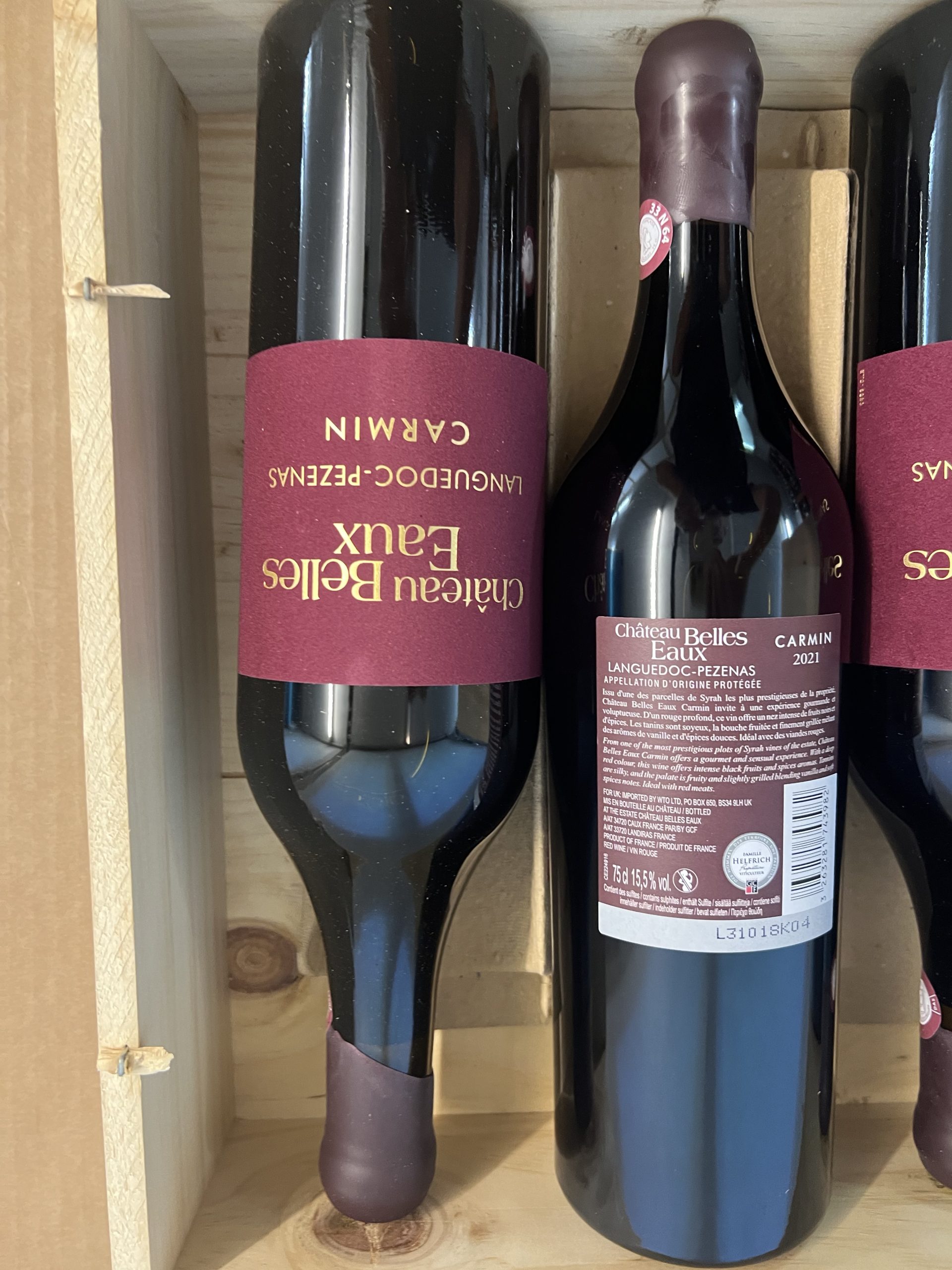 Chateau Belles Eaux Cuvee Carmin 2021, 6 Fl. OHK – Bild 3