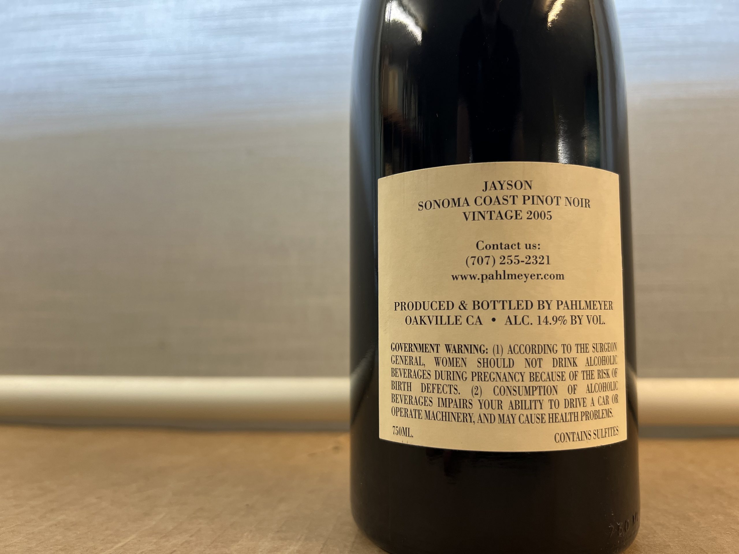 Jayson Pinot Noir Sonoma Coast 2005, 1 Fl. – Bild 3